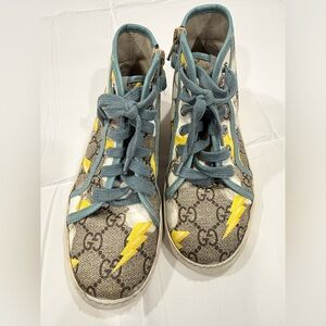 Gucci Kids Sneakers - Gray and Yellow